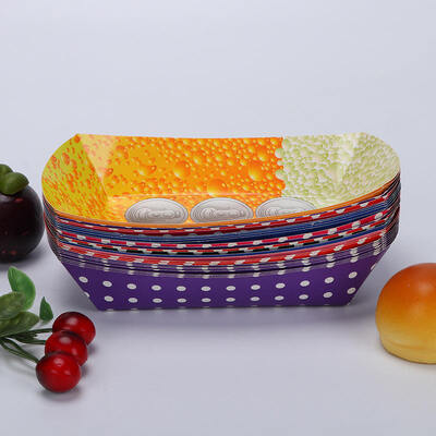 Custom Biodegradable Paper Food Boat Heavy Duty