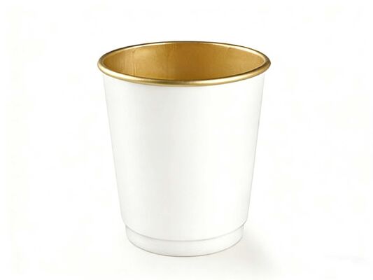 Custom High Quality Gold Foil Paper Disposable Cup Cups