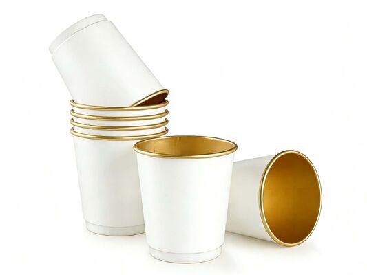 Custom High Quality Gold Foil Paper Disposable Cup Cups