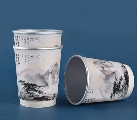 Custom High Quality Gold Foil Paper Disposable Cup Cups