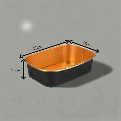 Custom High Quality Gold Foil Silver Foil Paper Salad Box Paper Disposable