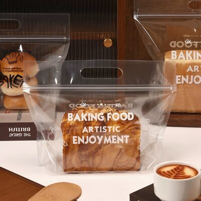 Custom Recyclable Ziplock Plastic Bread Bag Low Moisture For Food Packaging