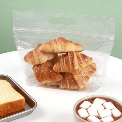 Custom Recyclable Ziplock Plastic Bread Bag Low Moisture For Food Packaging