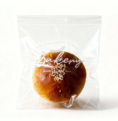 Custom Flat Opp Plastic Bread Transparent Clear Food Packing Bag