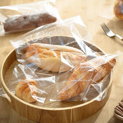 Custom Flat Opp Plastic Bread Transparent Clear Food Packing Bag