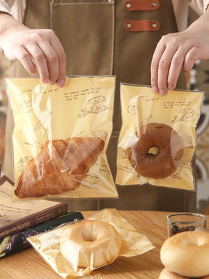 Custom Flat Opp Plastic Bread Transparent Clear Food Packing Bag