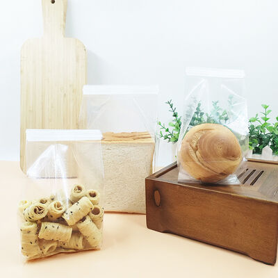 Custom  Transparent Bread Bag With Tin Tie For Food Packaging