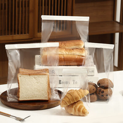 Custom  Transparent Bread Bag With Tin Tie For Food Packaging