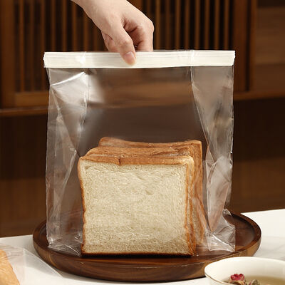 Custom  Transparent Bread Bag With Tin Tie For Food Packaging