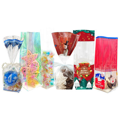 Customizable Clear transparent square bottom Bag For Food Packaging