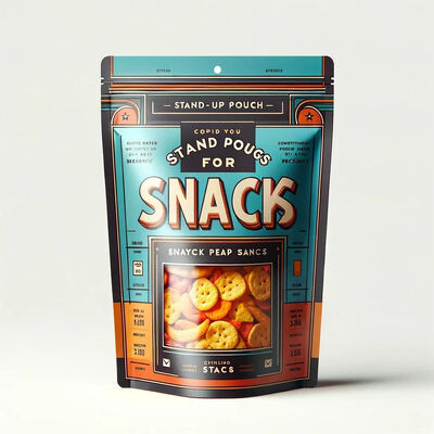 Customizable Stand up Pouch With Window  Food Packaging Bag Ziplock Bag