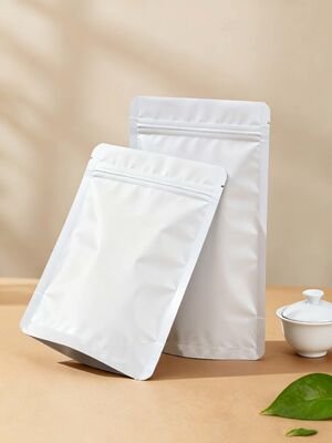 Customizable White Matte Stand-up Pouches For Food Packaging