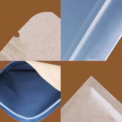Customizable   Kraft Paper Aluminum Foil FilmStand-up Pouches For Food Packaging