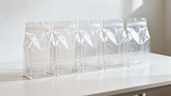 Customizable Clear transparent square bottom Bag For Food Packaging