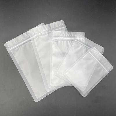 Customizable Food-Grade Transparent/Frosted Flat Satchel Self-Sealing  Plastic Bags  For Food Packaging
