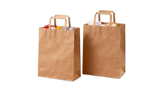 Custom Disposable Kraft Paper Twisted  Handle  Bag Printing MOQ 50000 Pieces