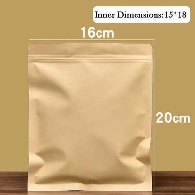 Wholesale Custom Flat-bottom Kraft Bag | Self-sealing Aluminum-plated (MOQ 50000, FDA Approved