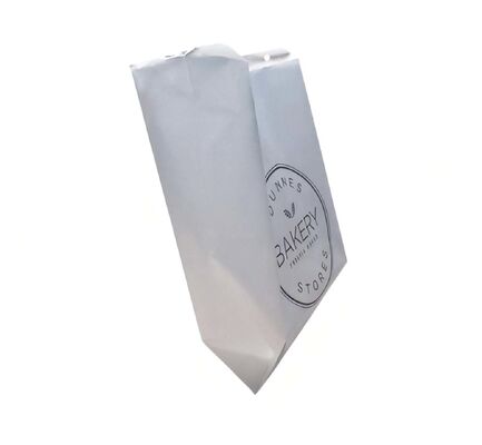Bulk Flat Bottom White Paper Bread Bag Packaging For Loaf Bread Customized Bakery Bag Food Bag