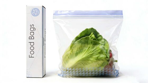 PE Food Grade Biodegradable Double Zip Lock Custom Printed Large Plastic Ziplock For Fruits and VegetablesStorage Waterproof
