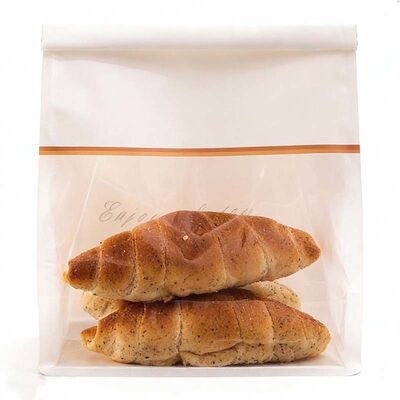 Customized Logo Baguette Bread Bags With  Printing Recycled Paper Plastic Bag