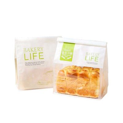Customized Logo Baguette Bread Bags With  Printing Recycled Paper Plastic Bag